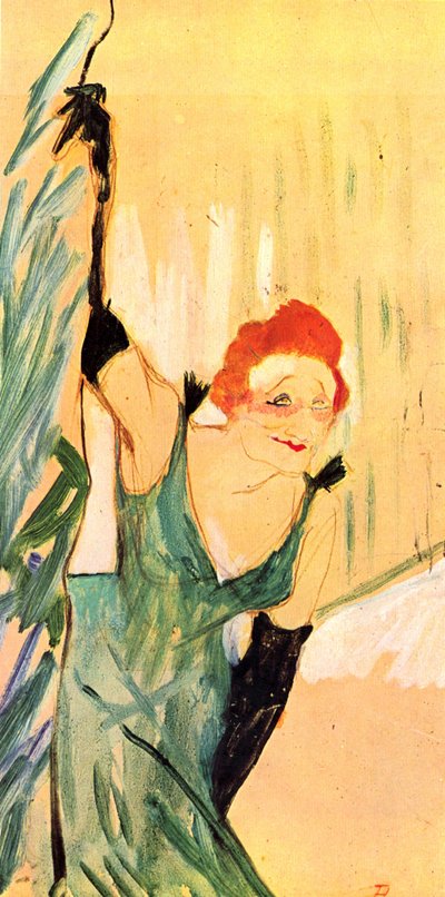 Yvette Guilbert Greets the Audience by Henri de Toulouse Lautrec